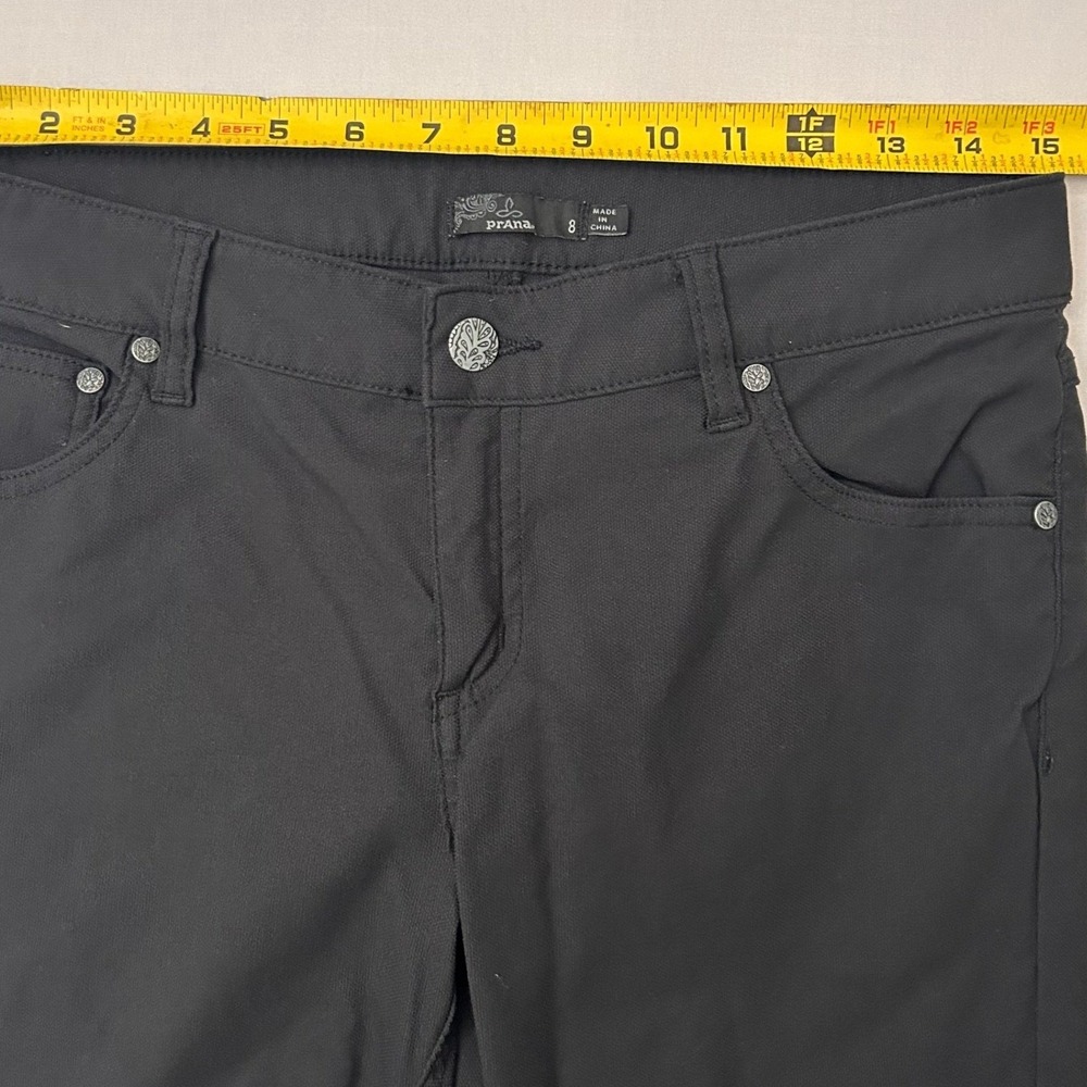 Prana Moto Pants Womens 8 Black Brenna Skinny Lightweight Hiking Outdoor Utility - Picture 6 of 9